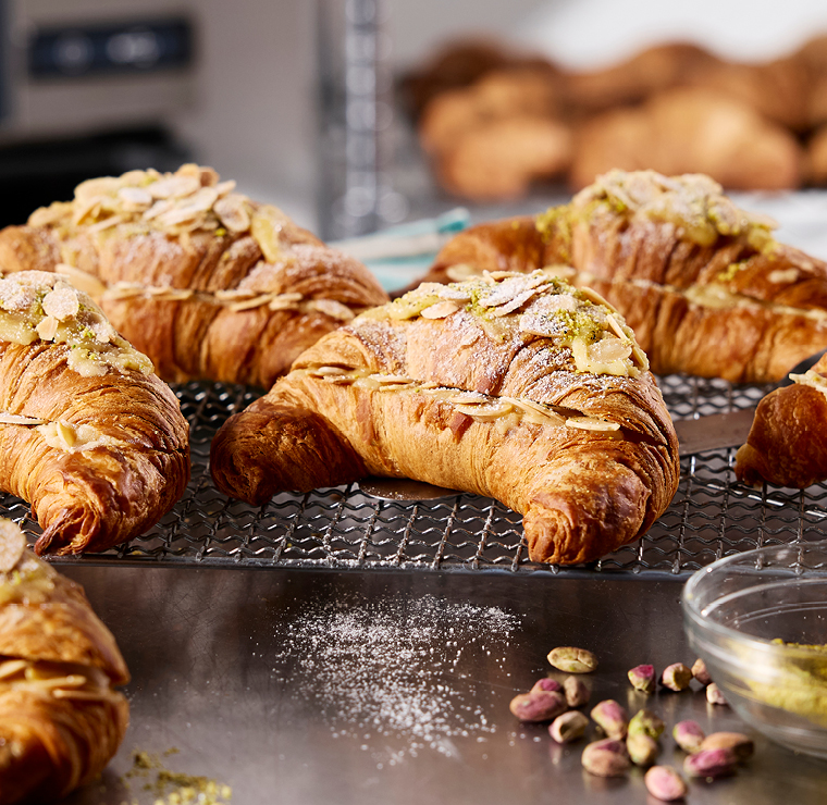 Sweet Almond Pistachio Loaded Croissant